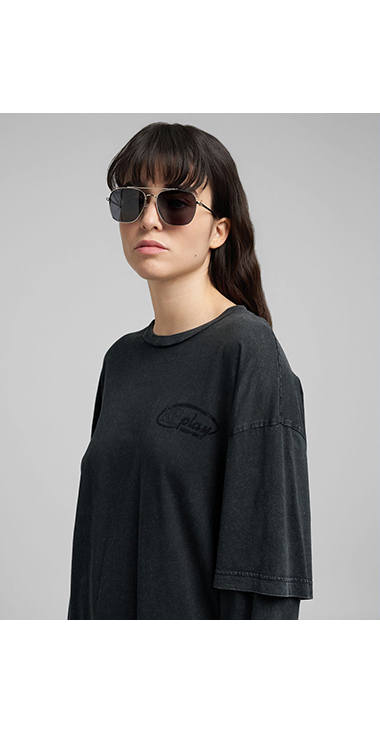 オーバーサイズ・ラウンドネックロングTシャツ 詳細画像